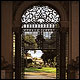The glass doors into the garden